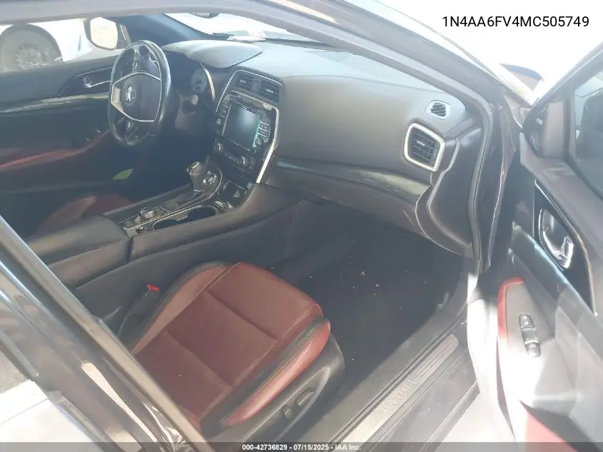 2021 Nissan Maxima Platinum Xtronic Cvt VIN: 1N4AA6FV4MC505749 Lot: 42736829