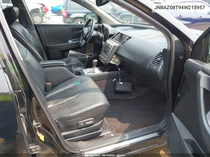 2004 Nissan Murano Sl VIN: JN8AZ08T94W215957 Lot: 42475332