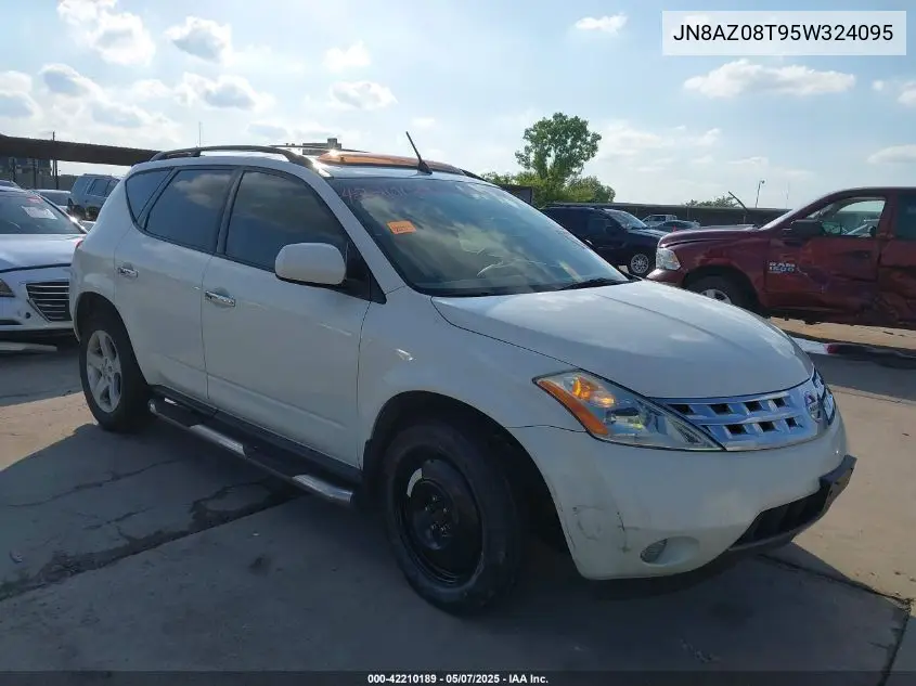 2005 Nissan Murano Sl VIN: JN8AZ08T95W324095 Lot: 42210189