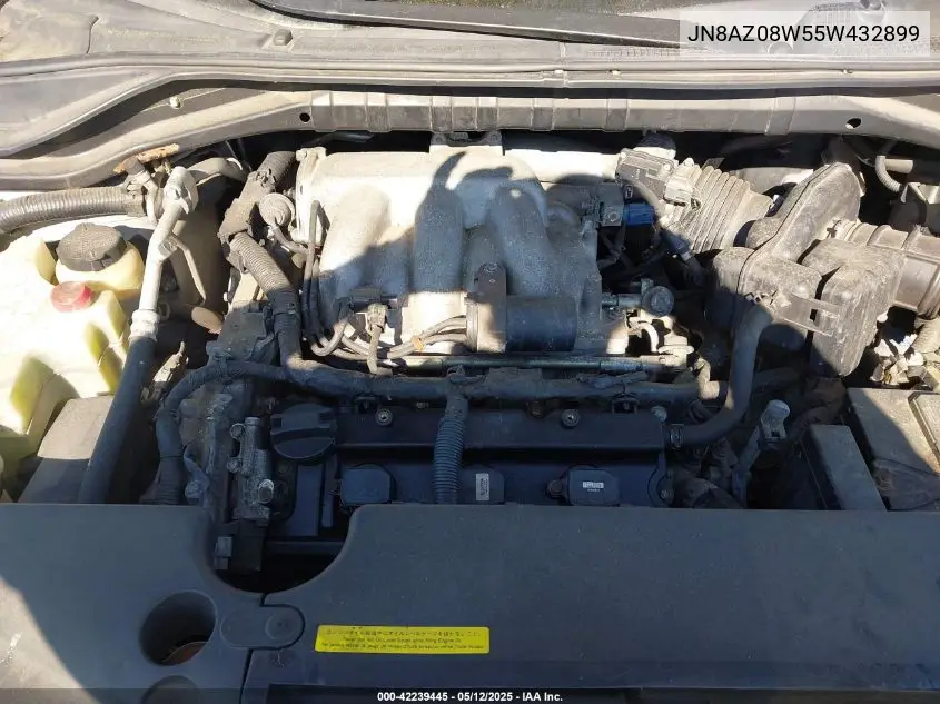 2005 Nissan Murano Sl VIN: JN8AZ08W55W432899 Lot: 42239445