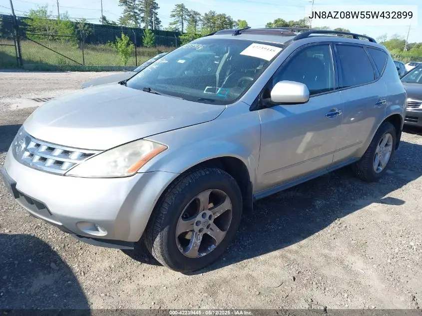 2005 Nissan Murano Sl VIN: JN8AZ08W55W432899 Lot: 42239445