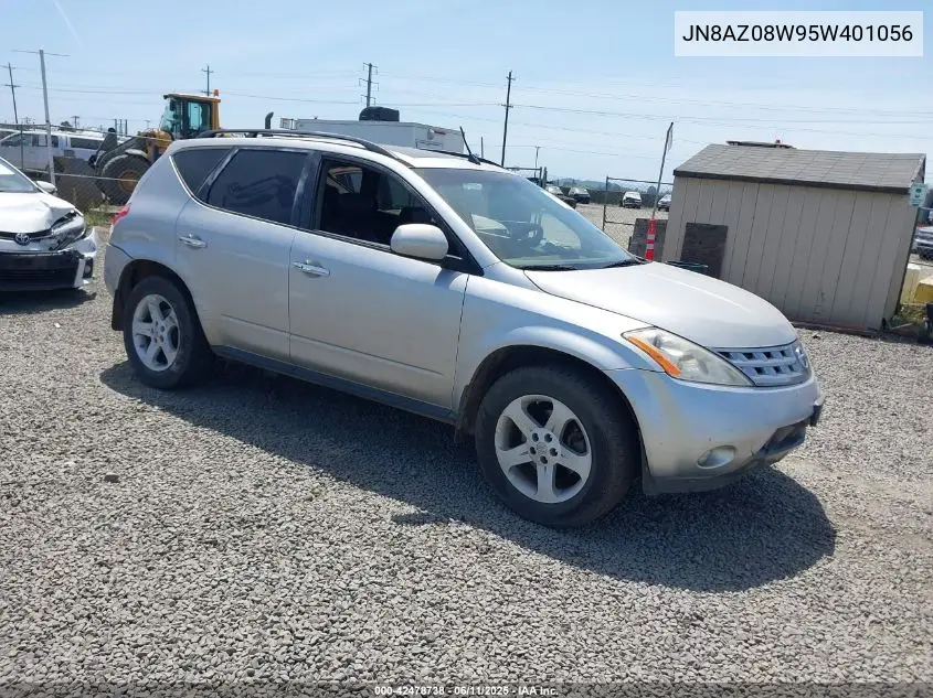 2005 Nissan Murano Sl VIN: JN8AZ08W95W401056 Lot: 42478738