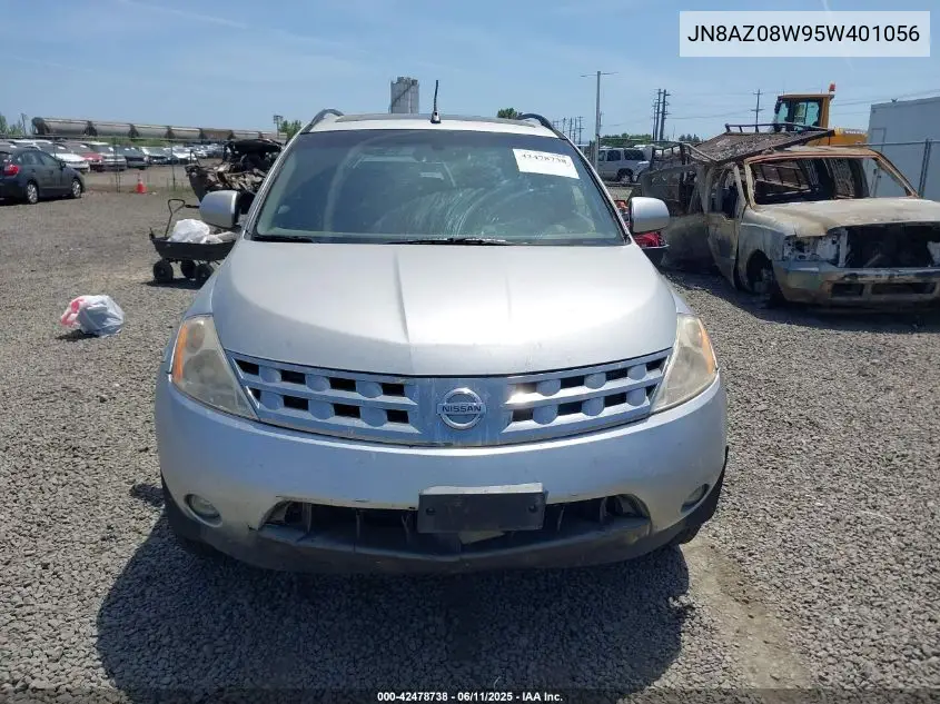 2005 Nissan Murano Sl VIN: JN8AZ08W95W401056 Lot: 42478738