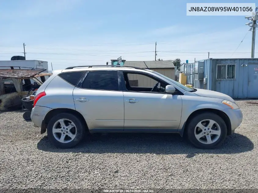 2005 Nissan Murano Sl VIN: JN8AZ08W95W401056 Lot: 42478738