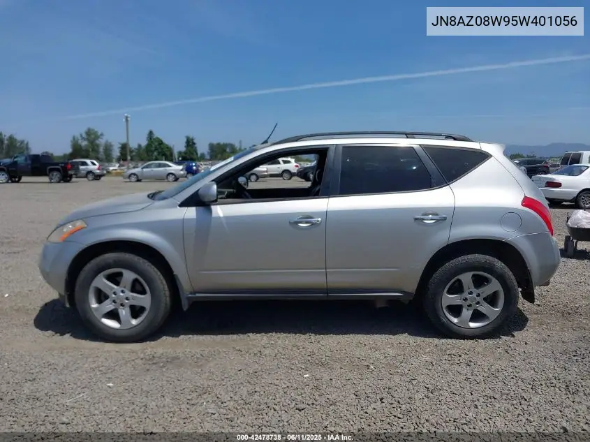 2005 Nissan Murano Sl VIN: JN8AZ08W95W401056 Lot: 42478738
