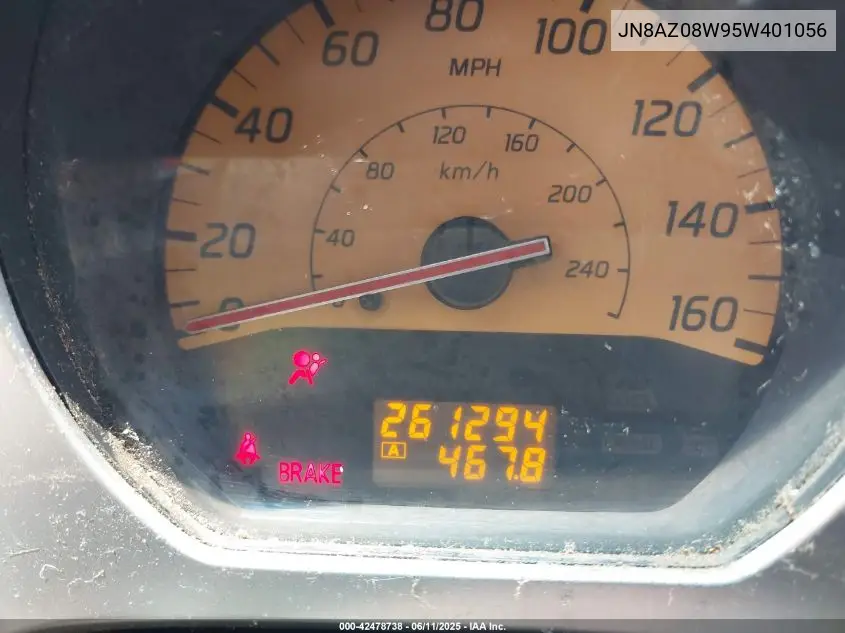 2005 Nissan Murano Sl VIN: JN8AZ08W95W401056 Lot: 42478738