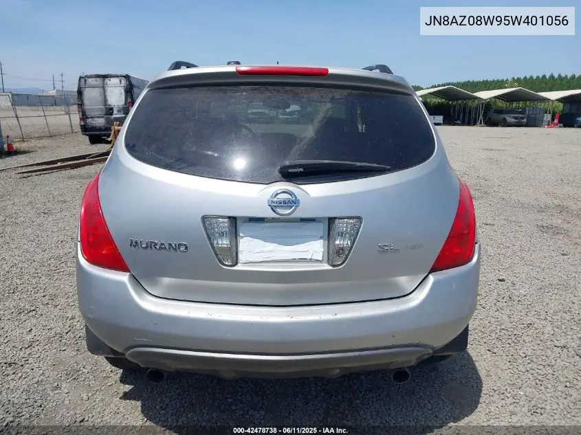 2005 Nissan Murano Sl VIN: JN8AZ08W95W401056 Lot: 42478738