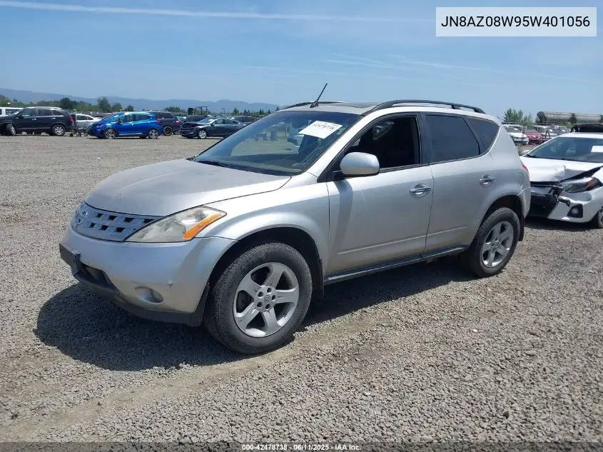 2005 Nissan Murano Sl VIN: JN8AZ08W95W401056 Lot: 42478738