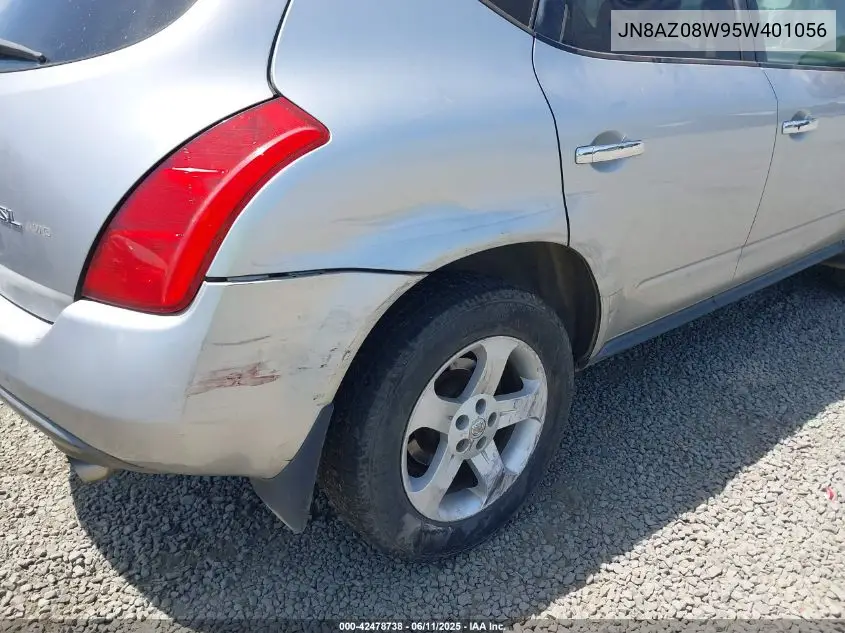 2005 Nissan Murano Sl VIN: JN8AZ08W95W401056 Lot: 42478738