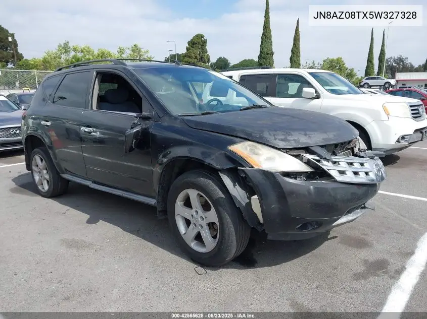2005 Nissan Murano Sl/Se/S VIN: JN8AZ08TX5W327328 Lot: 42565628