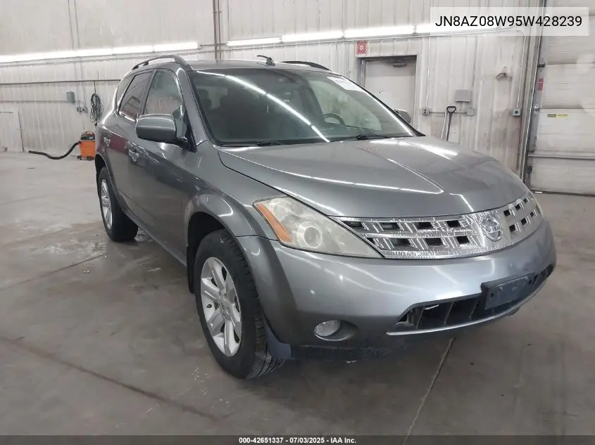 2005 Nissan Murano Se VIN: JN8AZ08W95W428239 Lot: 42651337