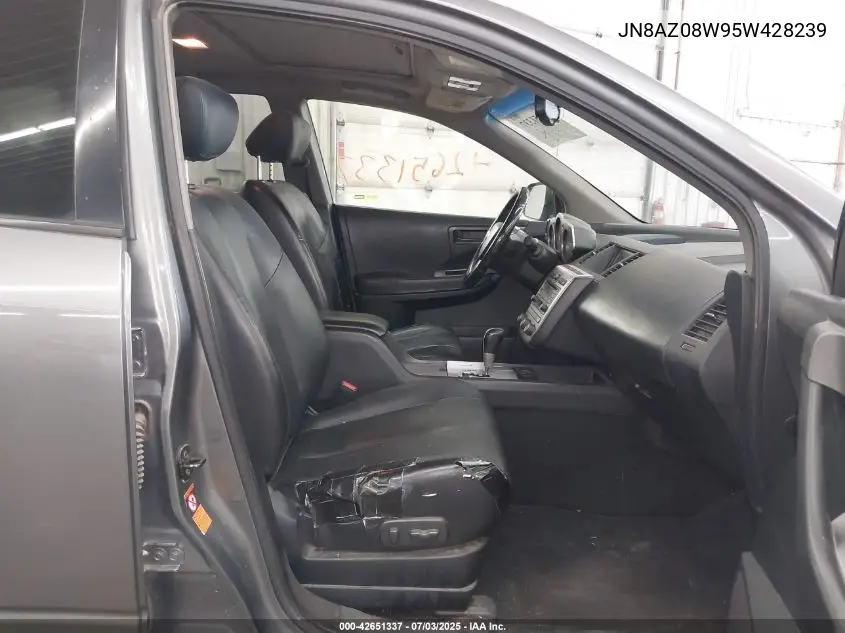 2005 Nissan Murano Se VIN: JN8AZ08W95W428239 Lot: 42651337