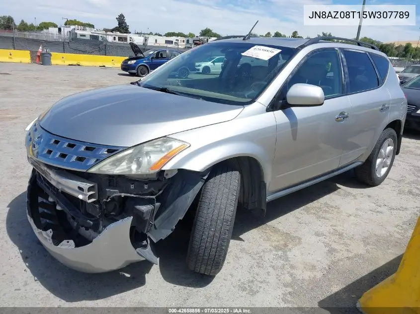 2005 Nissan Murano Se VIN: JN8AZ08T15W307789 Lot: 42658856
