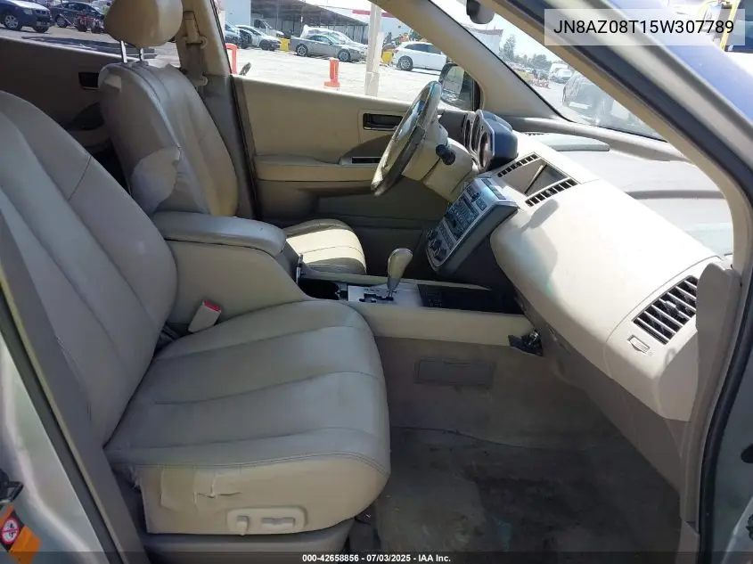 2005 Nissan Murano Se VIN: JN8AZ08T15W307789 Lot: 42658856
