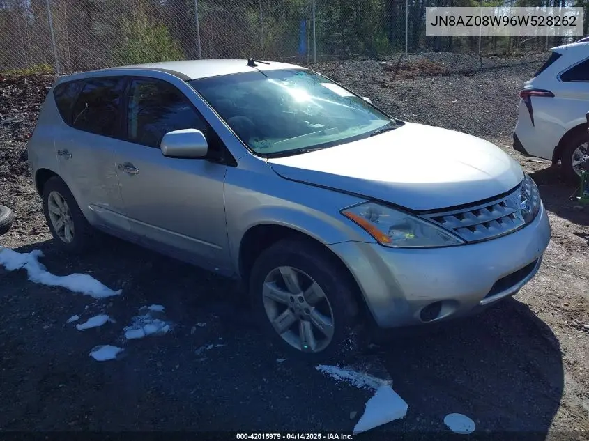 2006 Nissan Murano S VIN: JN8AZ08W96W528262 Lot: 42015979