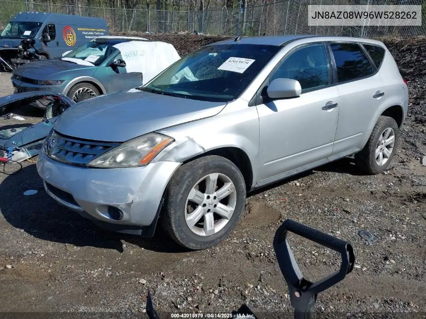 2006 Nissan Murano S VIN: JN8AZ08W96W528262 Lot: 42015979
