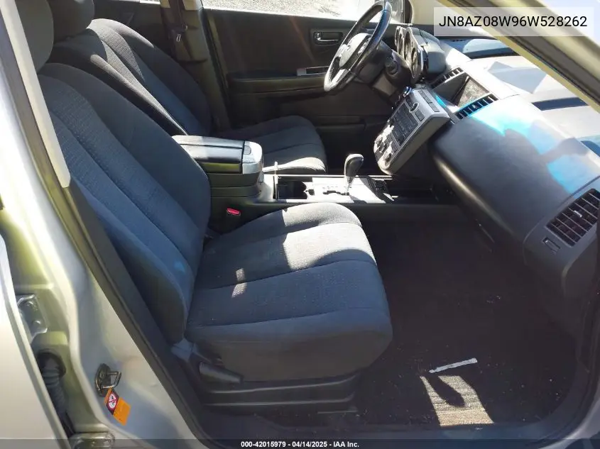 2006 Nissan Murano S VIN: JN8AZ08W96W528262 Lot: 42015979