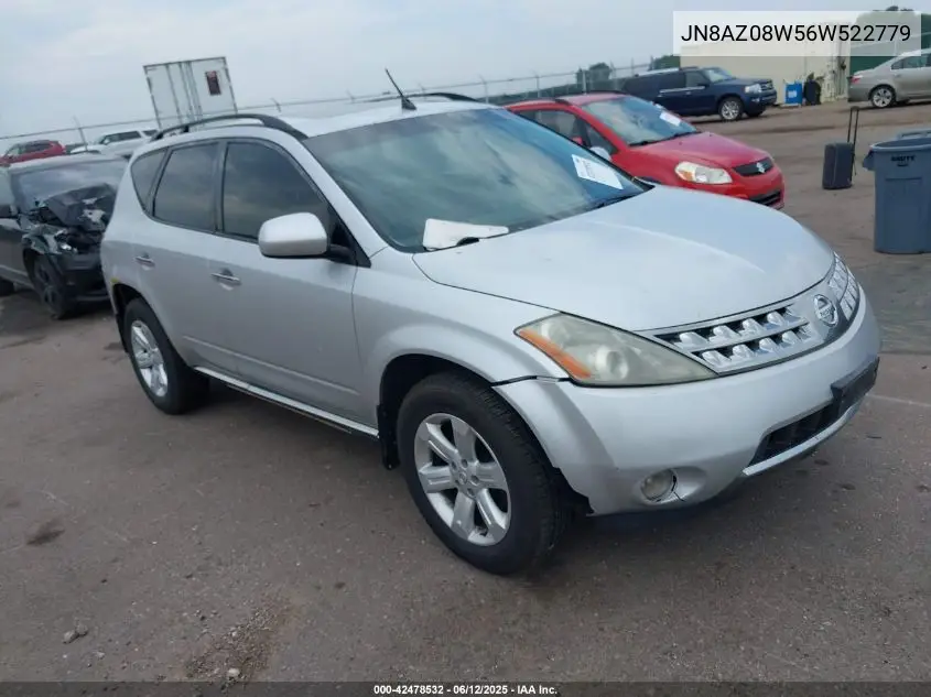 2006 Nissan Murano Sl VIN: JN8AZ08W56W522779 Lot: 42478532