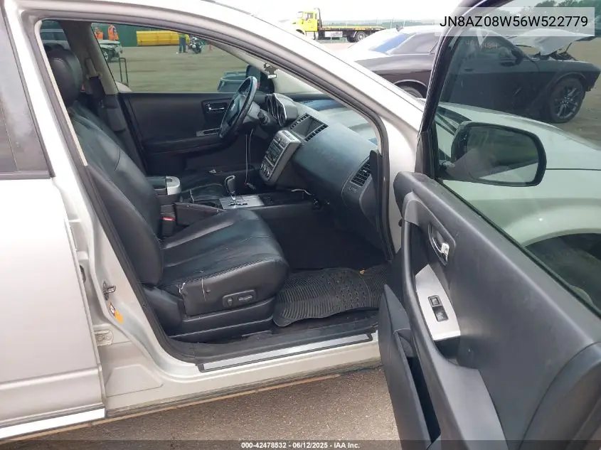 2006 Nissan Murano Sl VIN: JN8AZ08W56W522779 Lot: 42478532