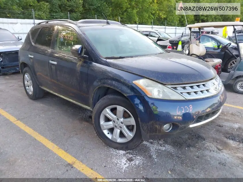 2006 Nissan Murano Sl VIN: JN8AZ08W26W507396 Lot: 42536238
