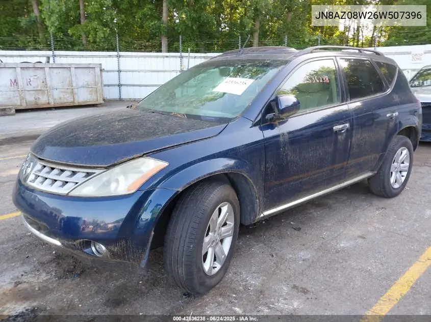 2006 Nissan Murano Sl VIN: JN8AZ08W26W507396 Lot: 42536238