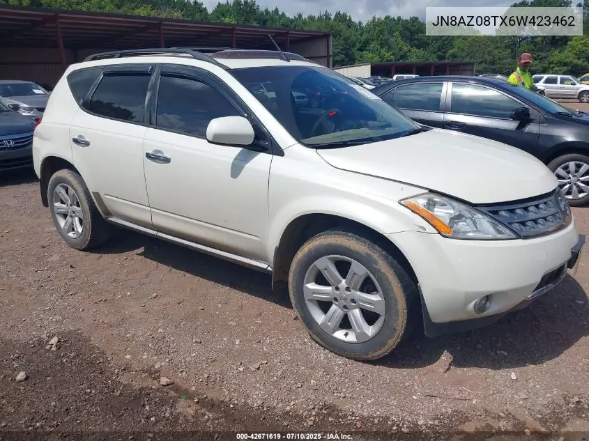 2006 Nissan Murano Sl VIN: JN8AZ08TX6W423462 Lot: 42671619