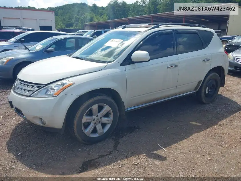 2006 Nissan Murano Sl VIN: JN8AZ08TX6W423462 Lot: 42671619