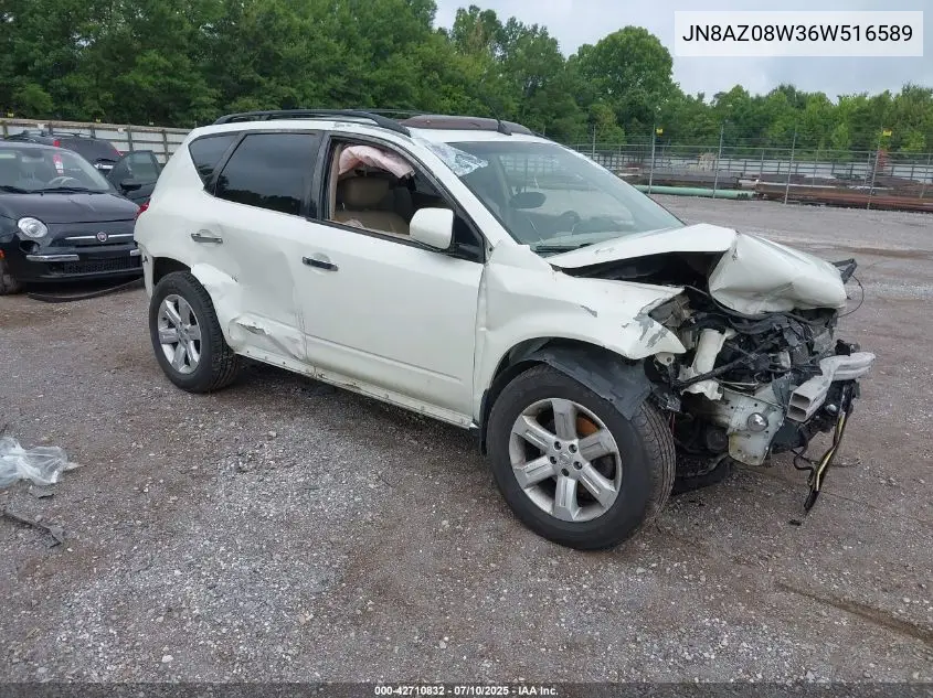 2006 Nissan Murano Sl VIN: JN8AZ08W36W516589 Lot: 42710832