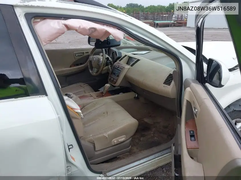 2006 Nissan Murano Sl VIN: JN8AZ08W36W516589 Lot: 42710832