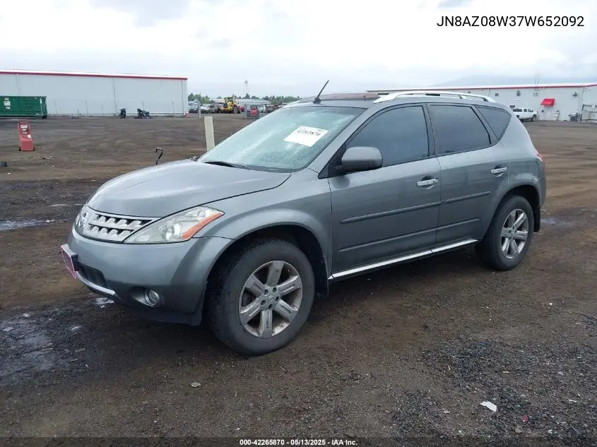 2007 Nissan Murano Se VIN: JN8AZ08W37W652092 Lot: 42265870