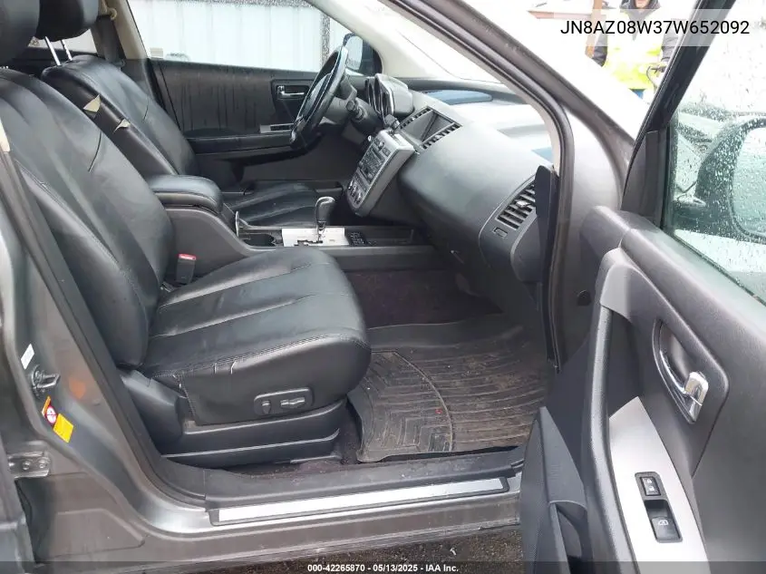 2007 Nissan Murano Se VIN: JN8AZ08W37W652092 Lot: 42265870