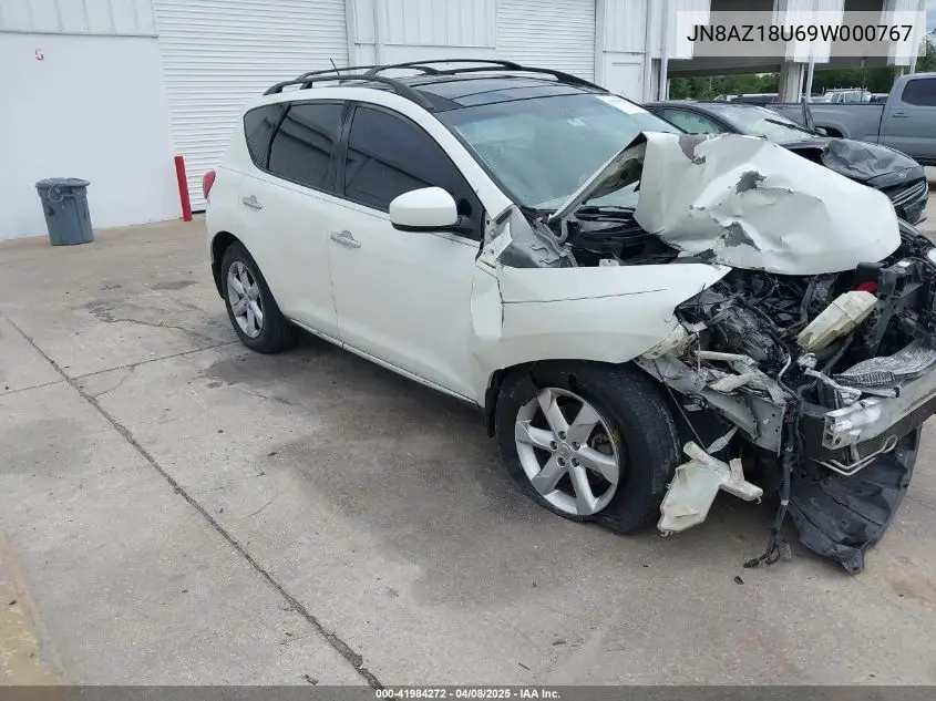2009 Nissan Murano Sl VIN: JN8AZ18U69W000767 Lot: 41984272
