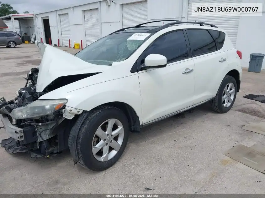 2009 Nissan Murano Sl VIN: JN8AZ18U69W000767 Lot: 41984272