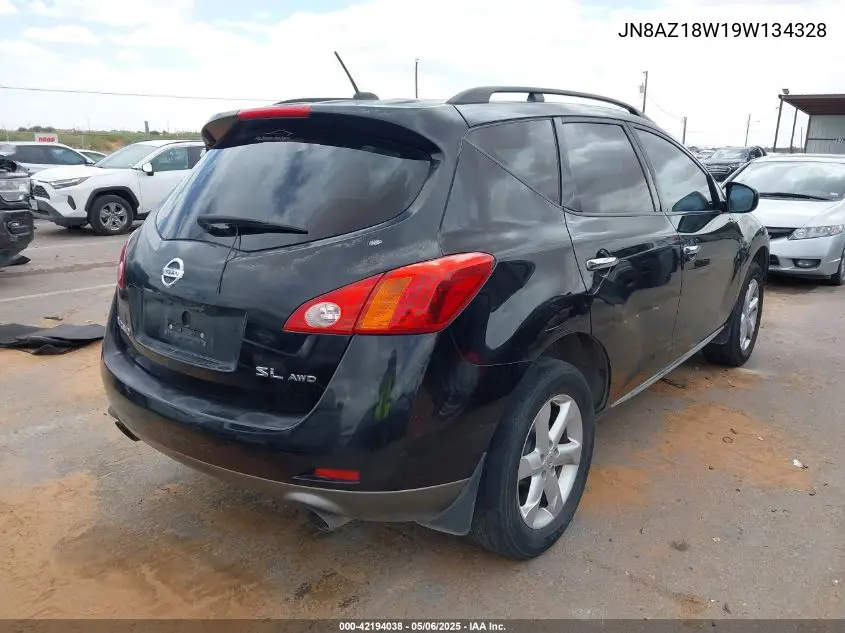 2009 Nissan Murano Sl VIN: JN8AZ18W19W134328 Lot: 42194038