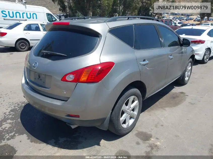 2009 Nissan Murano S VIN: JN8AZ18U79W009879 Lot: 42207223