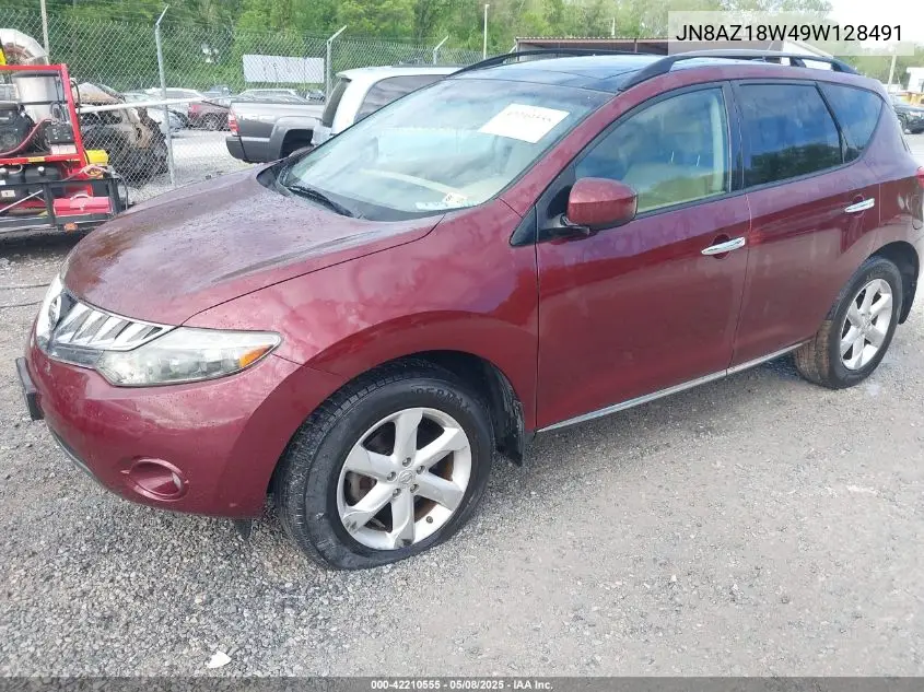 2009 Nissan Murano S/Sl/Le VIN: JN8AZ18W49W128491 Lot: 42210555