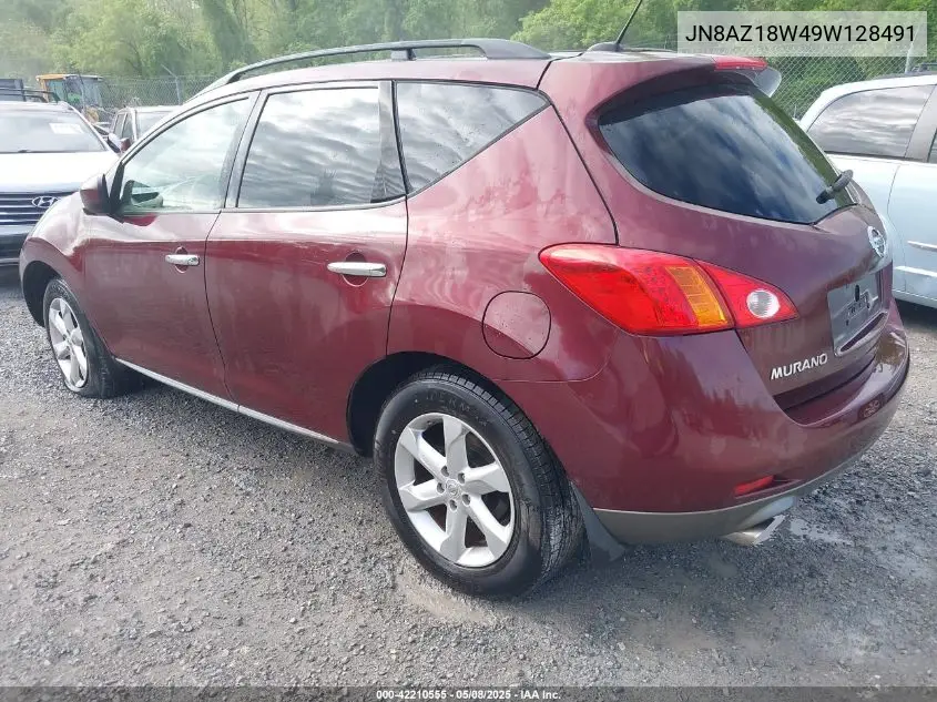 2009 Nissan Murano S/Sl/Le VIN: JN8AZ18W49W128491 Lot: 42210555