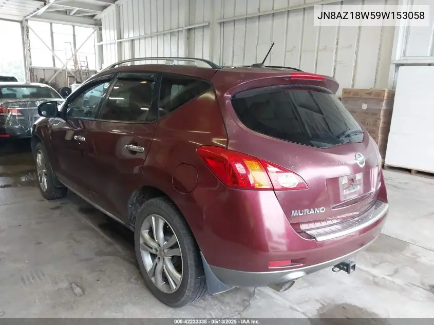 2009 Nissan Murano Le VIN: JN8AZ18W59W153058 Lot: 42232338