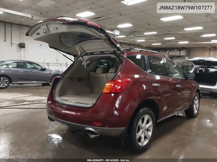 2009 Nissan Murano Sl VIN: JN8AZ18W79W107277 Lot: 42264870
