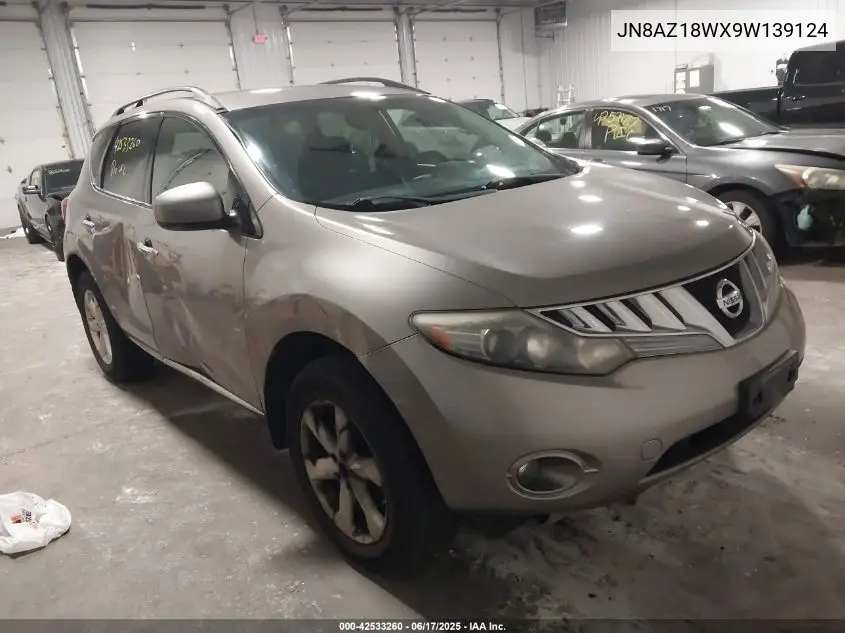 2009 Nissan Murano Sl VIN: JN8AZ18WX9W139124 Lot: 42533260