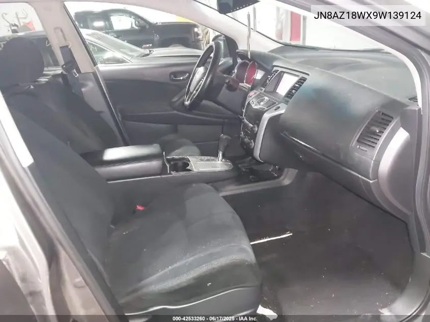 2009 Nissan Murano Sl VIN: JN8AZ18WX9W139124 Lot: 42533260
