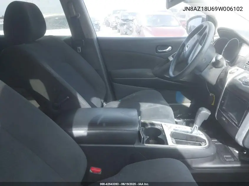 2009 Nissan Murano S VIN: JN8AZ18U69W006102 Lot: 42543393