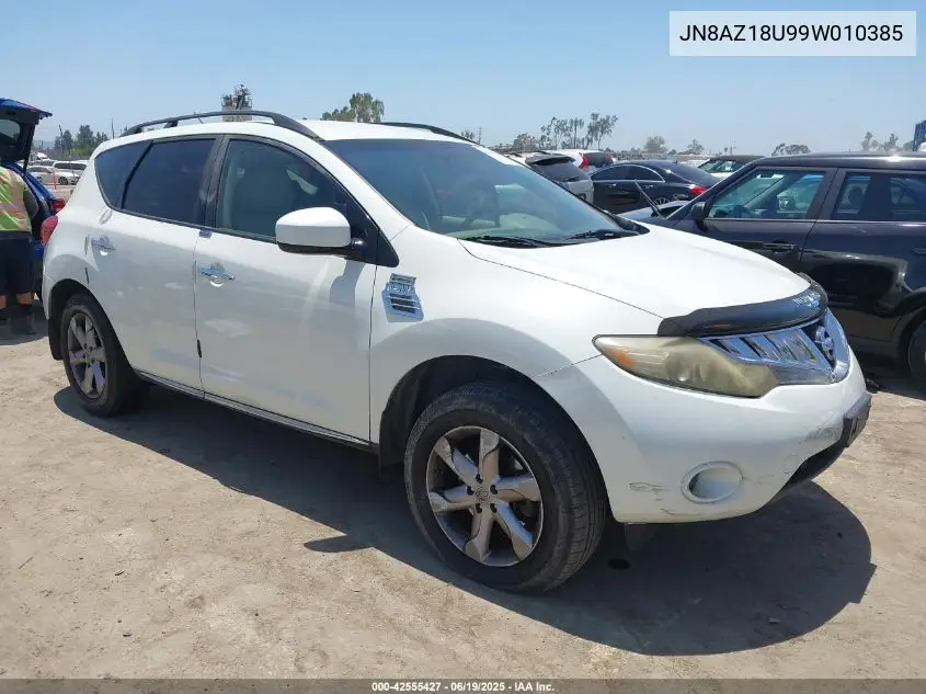2009 Nissan Murano S VIN: JN8AZ18U99W010385 Lot: 42555427