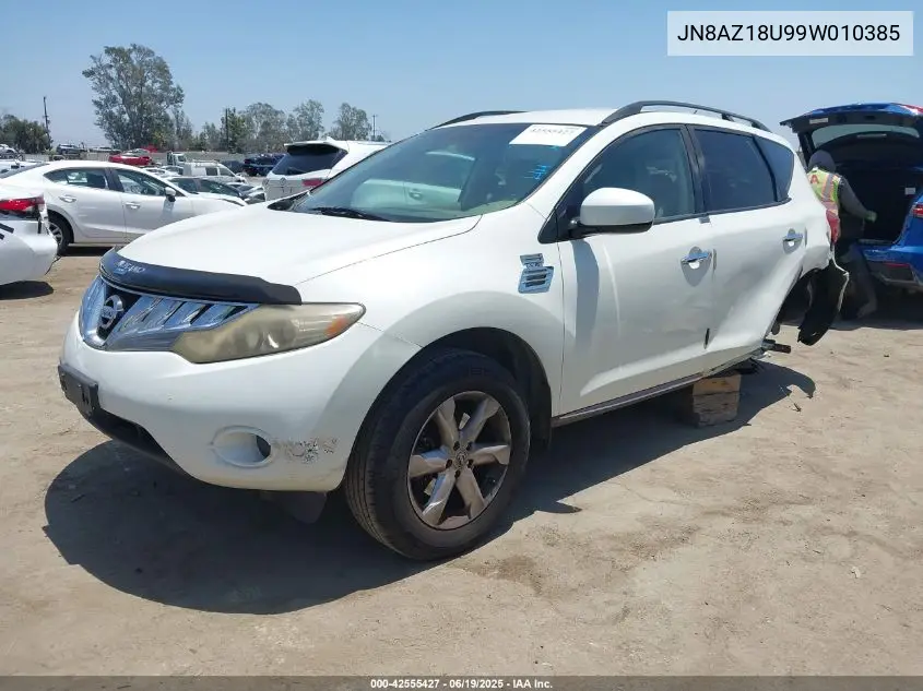 2009 Nissan Murano S VIN: JN8AZ18U99W010385 Lot: 42555427