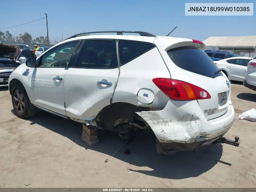 2009 Nissan Murano S VIN: JN8AZ18U99W010385 Lot: 42555427