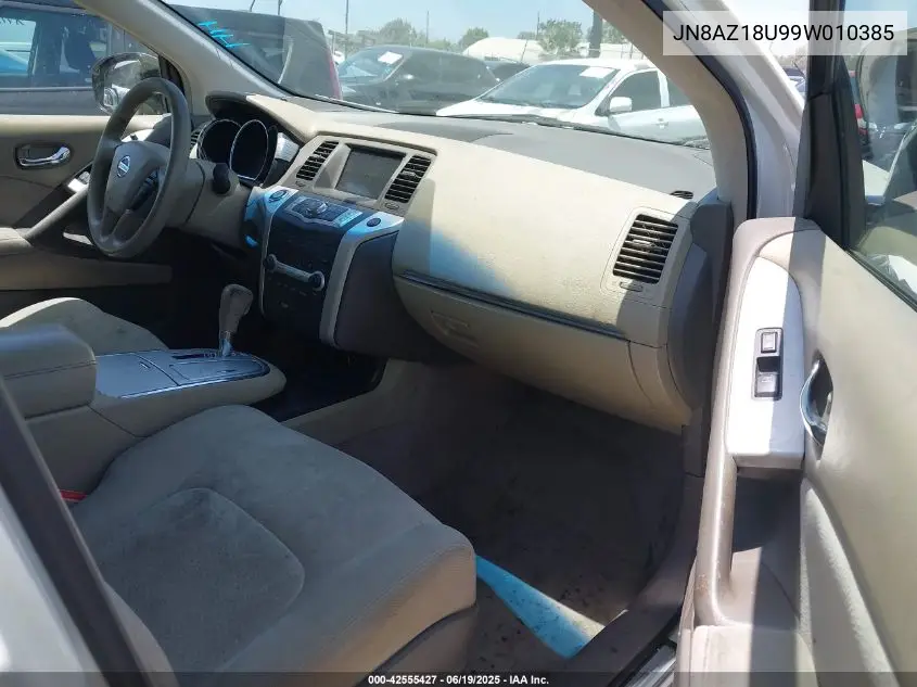 2009 Nissan Murano S VIN: JN8AZ18U99W010385 Lot: 42555427