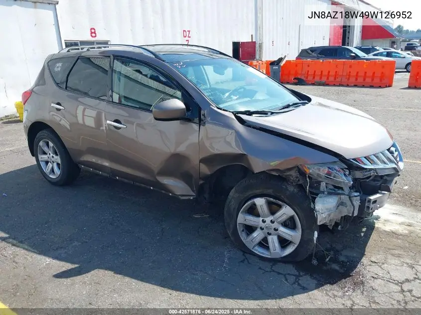 2009 Nissan Murano Le VIN: JN8AZ18W49W126952 Lot: 42571876