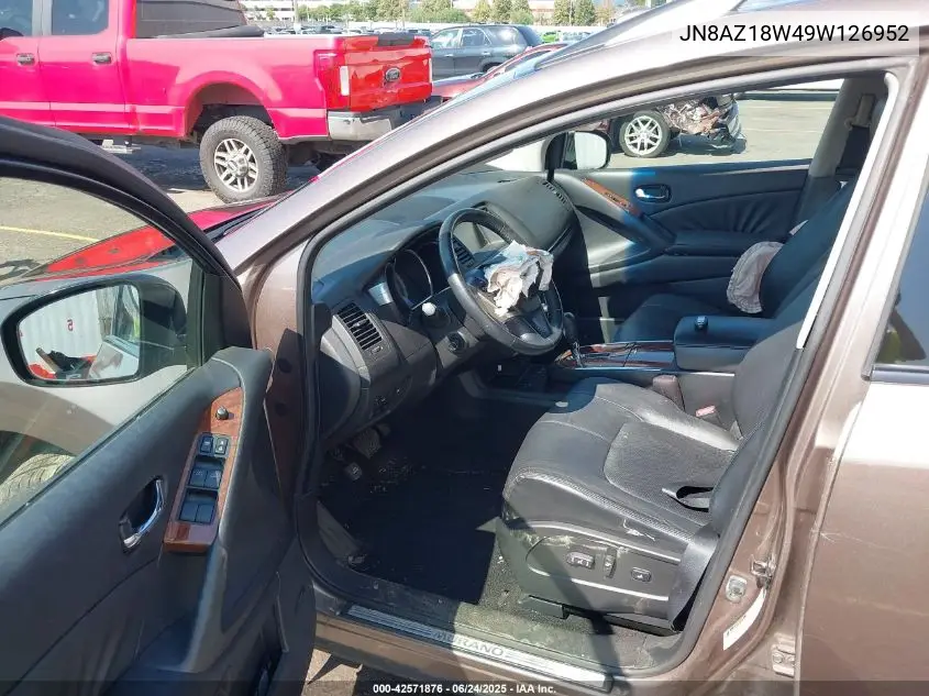 2009 Nissan Murano Le VIN: JN8AZ18W49W126952 Lot: 42571876