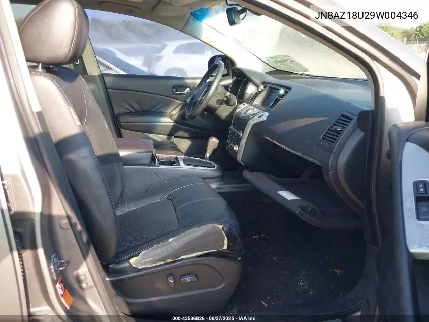 2009 Nissan Murano Sl VIN: JN8AZ18U29W004346 Lot: 42586826