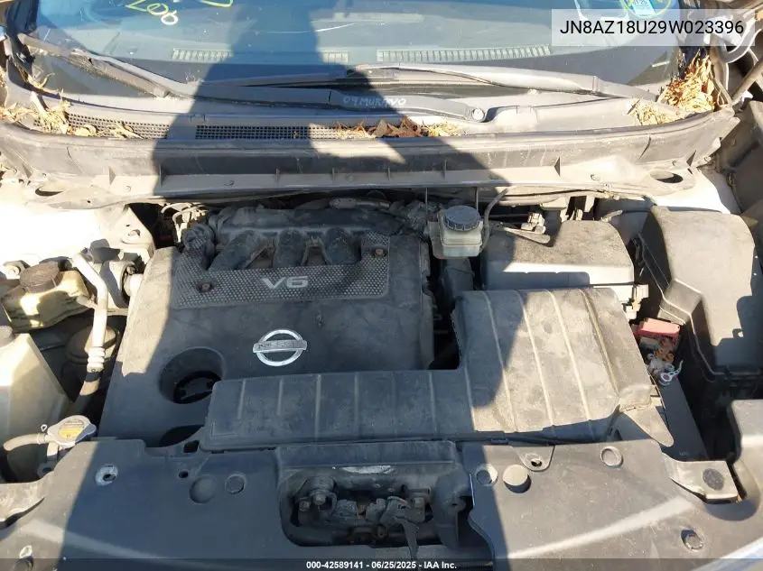 2009 Nissan Murano Sl VIN: JN8AZ18U29W023396 Lot: 42589141